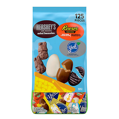 Hershey's, Reese's and York Chocolate and White Creme Assortment Candy in Bulk Variety Bag, 125 Pc./58 oz.