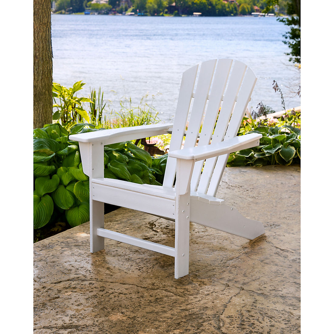Weather-Resistant Renewed White KidKraft Wooden Adirondack Childrens Outdoor Chair 