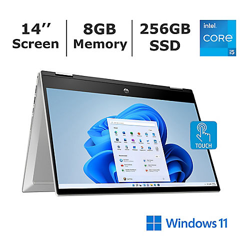 HP Pavilion X360 2-in-1 Laptop, Intel Core i5-1135G7 Processor, 8GB Memory, 256GB SSD