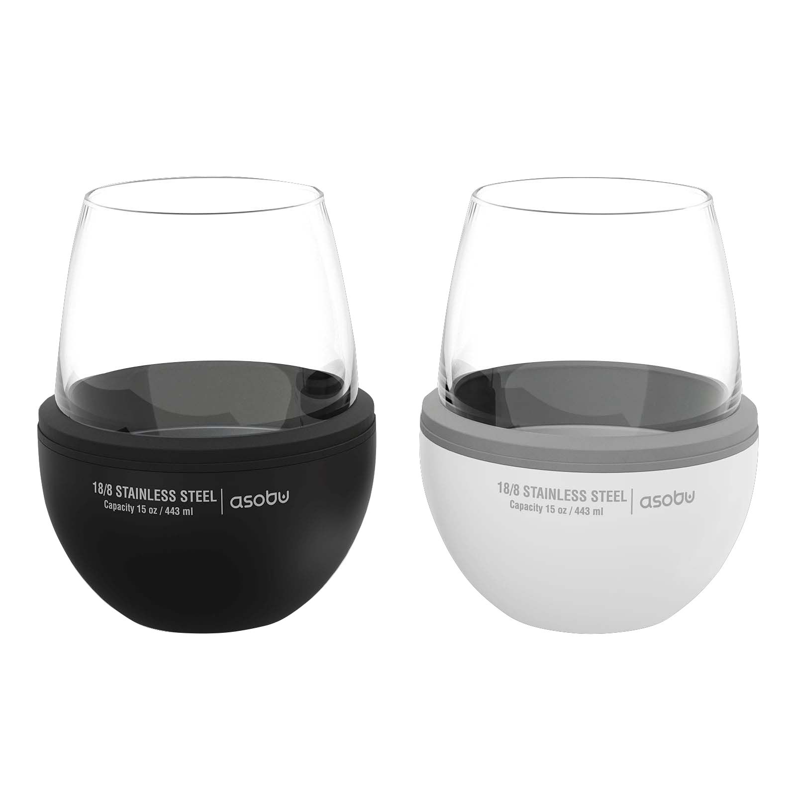 Insulated Double Wall Stainless Steel Wine Glasses (set Of 2, Rose