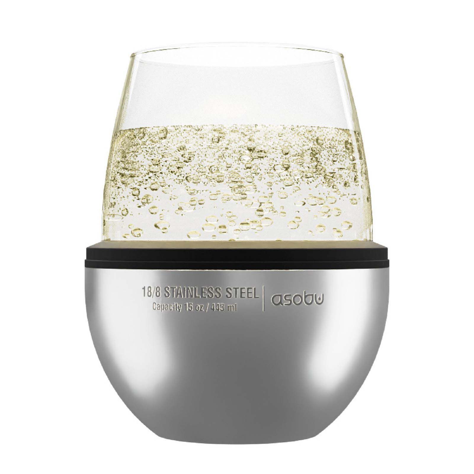 asobu Stemless Wine Glass with Insulated Stainless