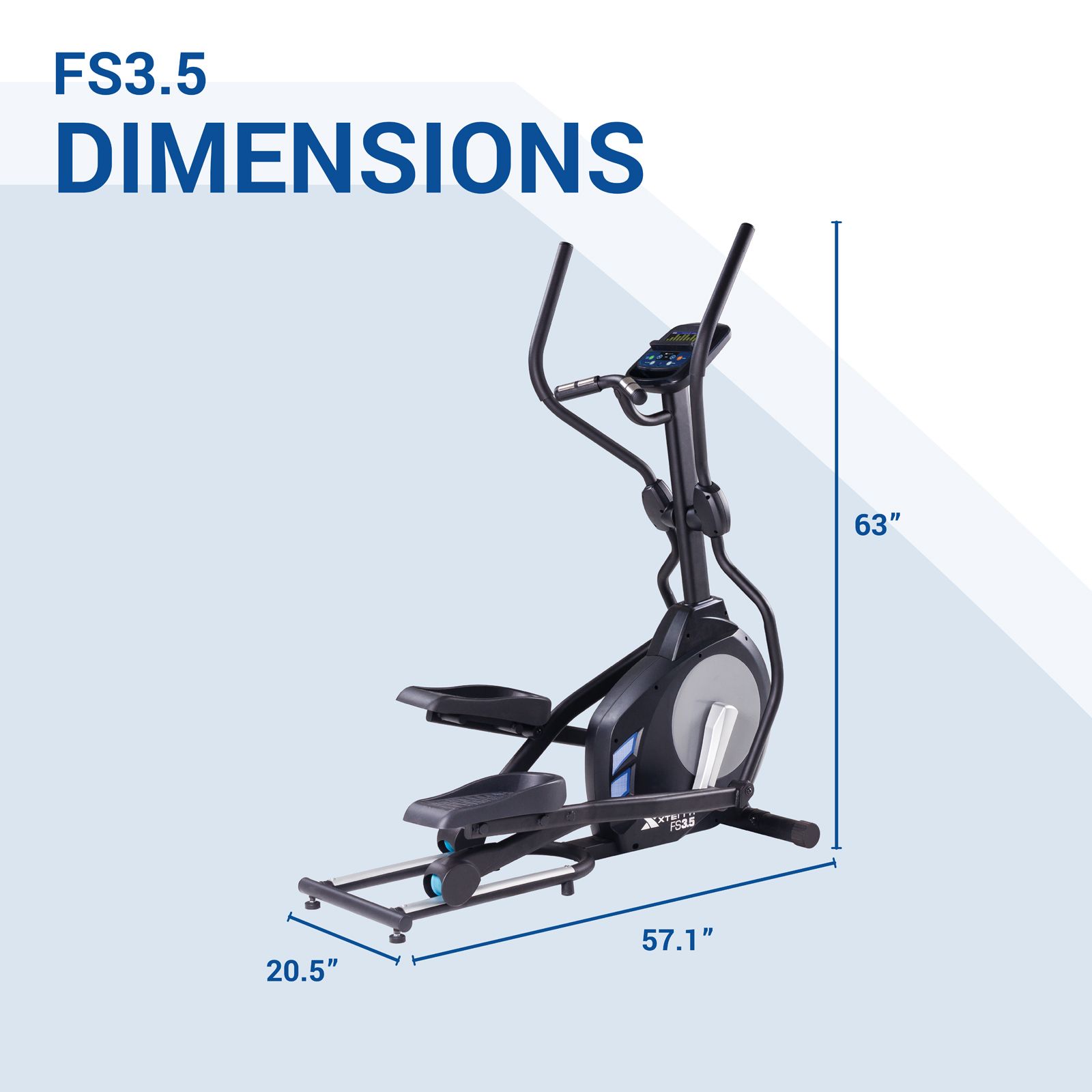 Xterra fs150 compact discount magnetic elliptical trainer