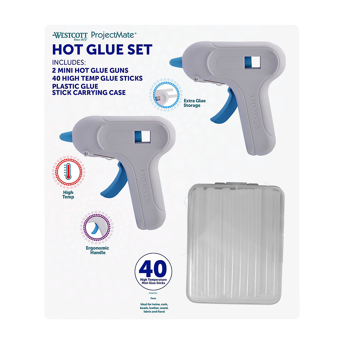 Westcott Premium Safety Mini Hot Glue Gun Set