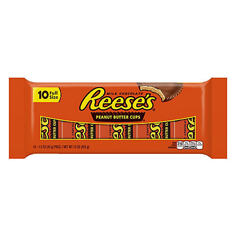 Reese's Full Size Milk Chocolate Peanut Butter Cups, 10 pk./1.5 oz.