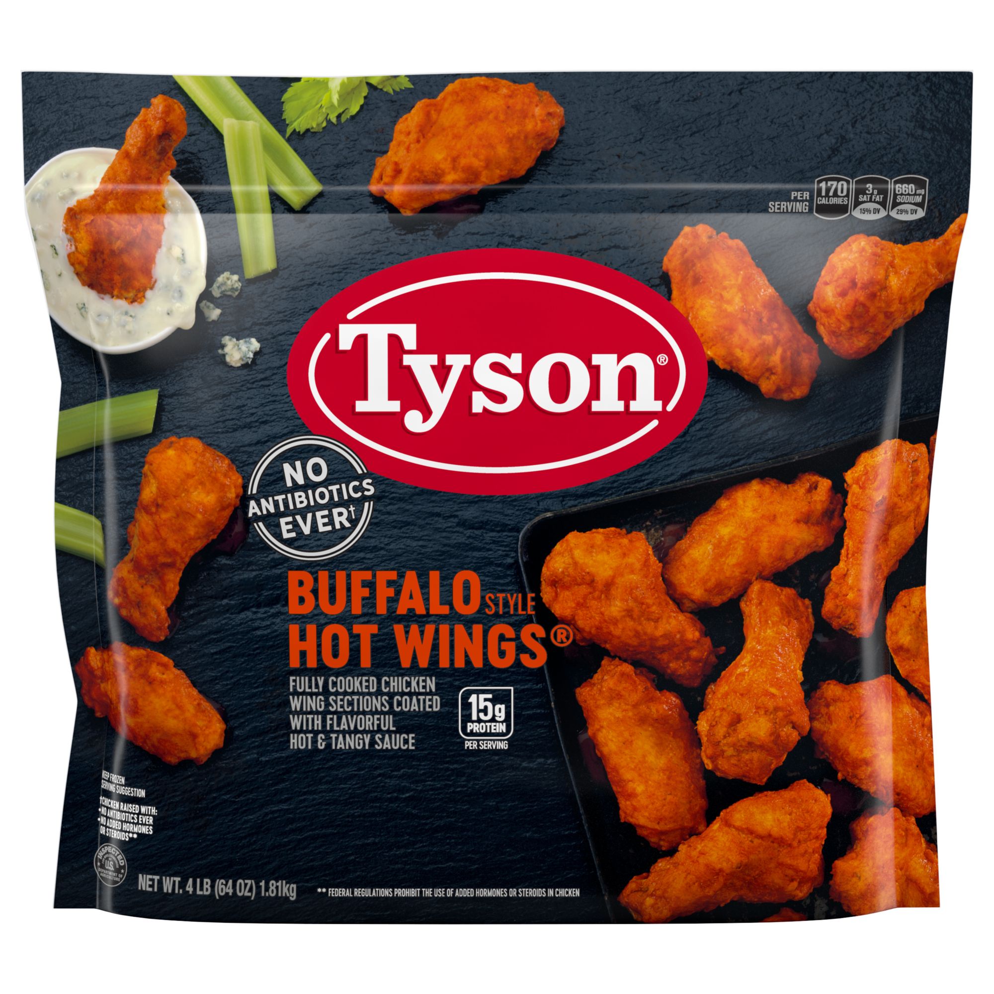 Tyson Uncooked Buffalo Style Chicken Wings, Lb Bag (Frozen) | lupon.gov.ph