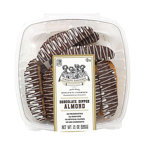 Chocolate Dipped Almond Biscotti, 21 ct.