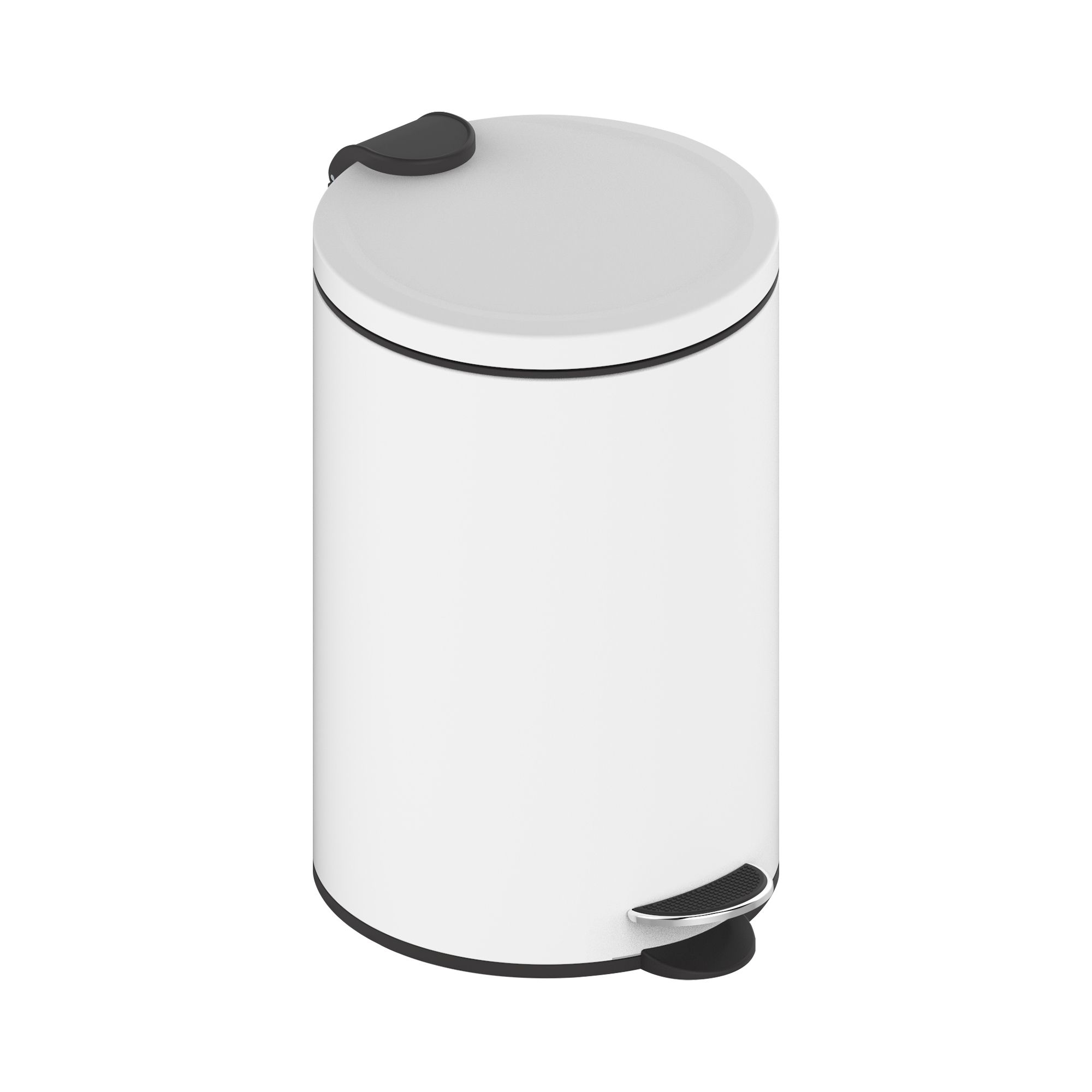 Simplify Slim Rectangular 5 Liter Pedal Trash Bin with Soft Close Lid in Stainless Steel