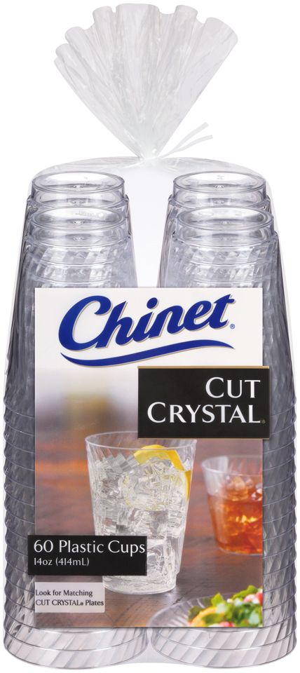 Chinet Cut Crystal Plastic Cups - Shop Drinkware at H-E-B