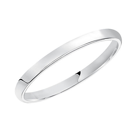 2mm Wedding Band in 14k White Gold