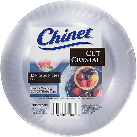 Chinet 7" Cut Crystal Plates, 32 ct. - Clear