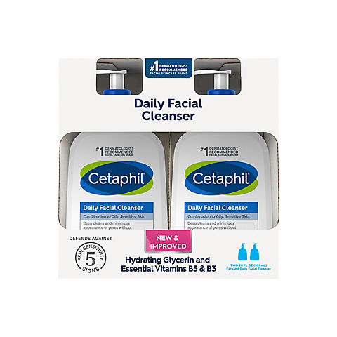 Cetaphil Daily Facial Cleanser, Hypoallergenic Face Wash for Sensitive Skin
