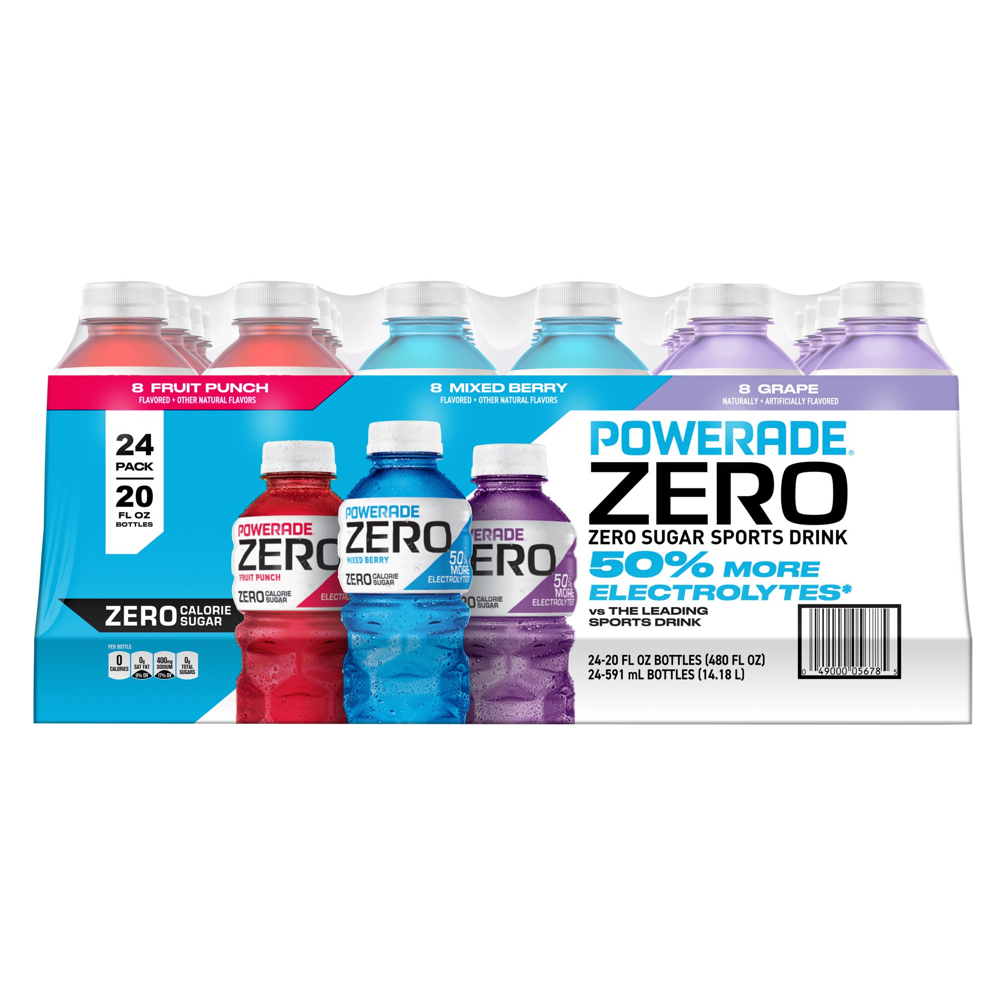 Powerade Sports Drink Variety Pack - 24 pack, 20 fl oz bottles