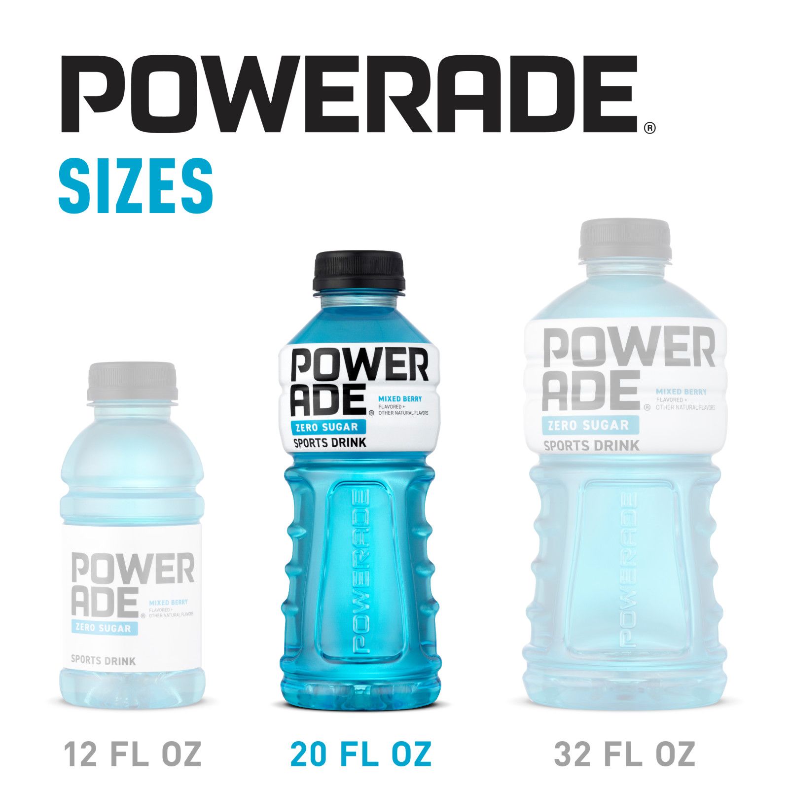  Powerade Zero Fruit Punch, 20 oz Bottle (Pack of 8) : Sports  Drinks : Grocery & Gourmet Food