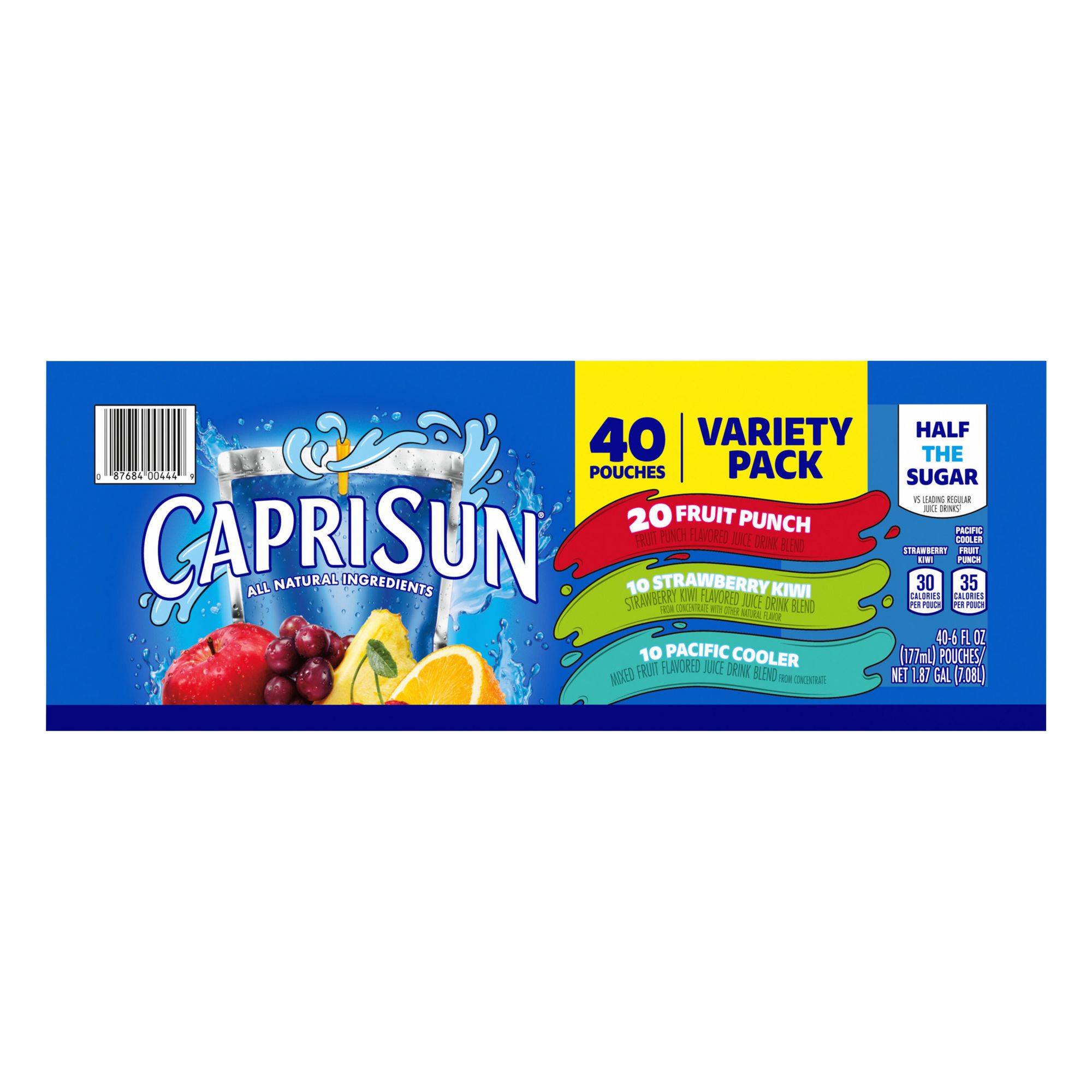 Capri Sun Coolers Variety Pack Ready-to-Drink Juice (40 Pouches, 4 Boxes of  10)