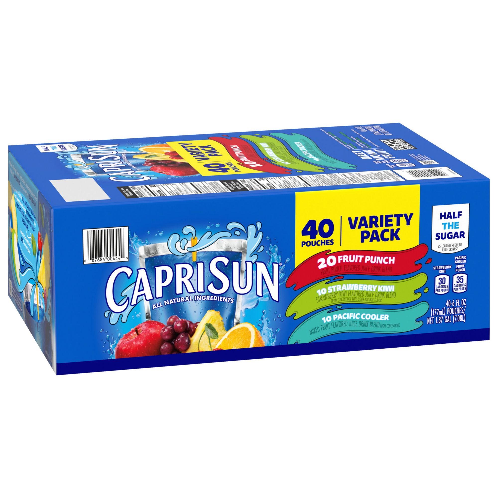 Capri Sun All Natural 100 Percent Fruit Punch Juice, 60 Fluid Ounce -- 4  per case.