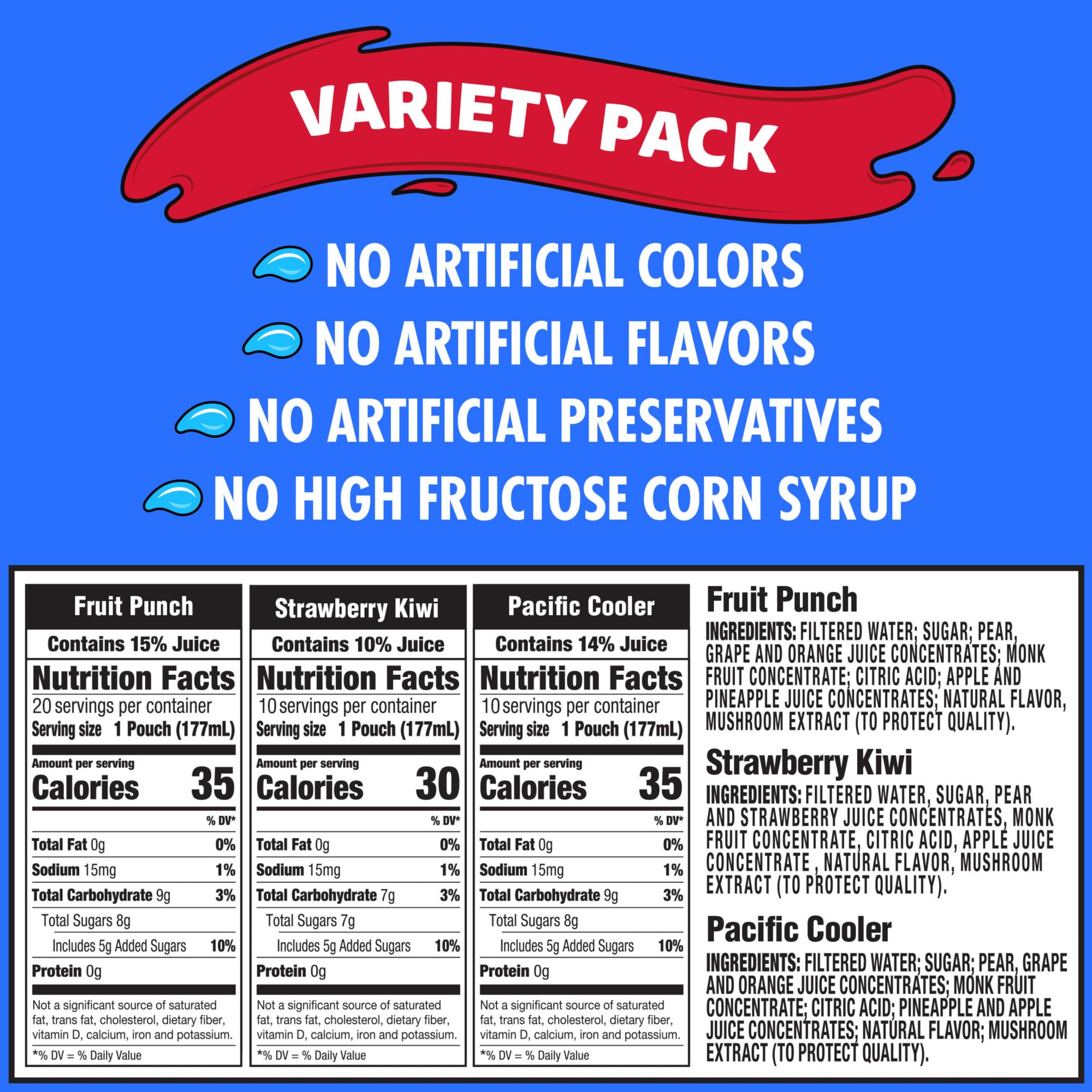 Capri Sun Variety Pack, 40 ct