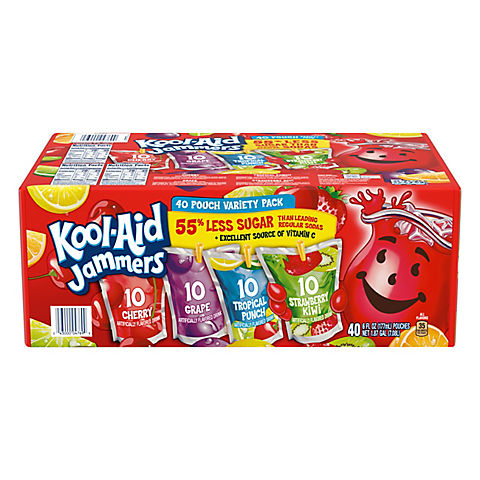 Kool-Aid Jammers Soft Drink Variety Pack, 40 pk./6 fl. oz.