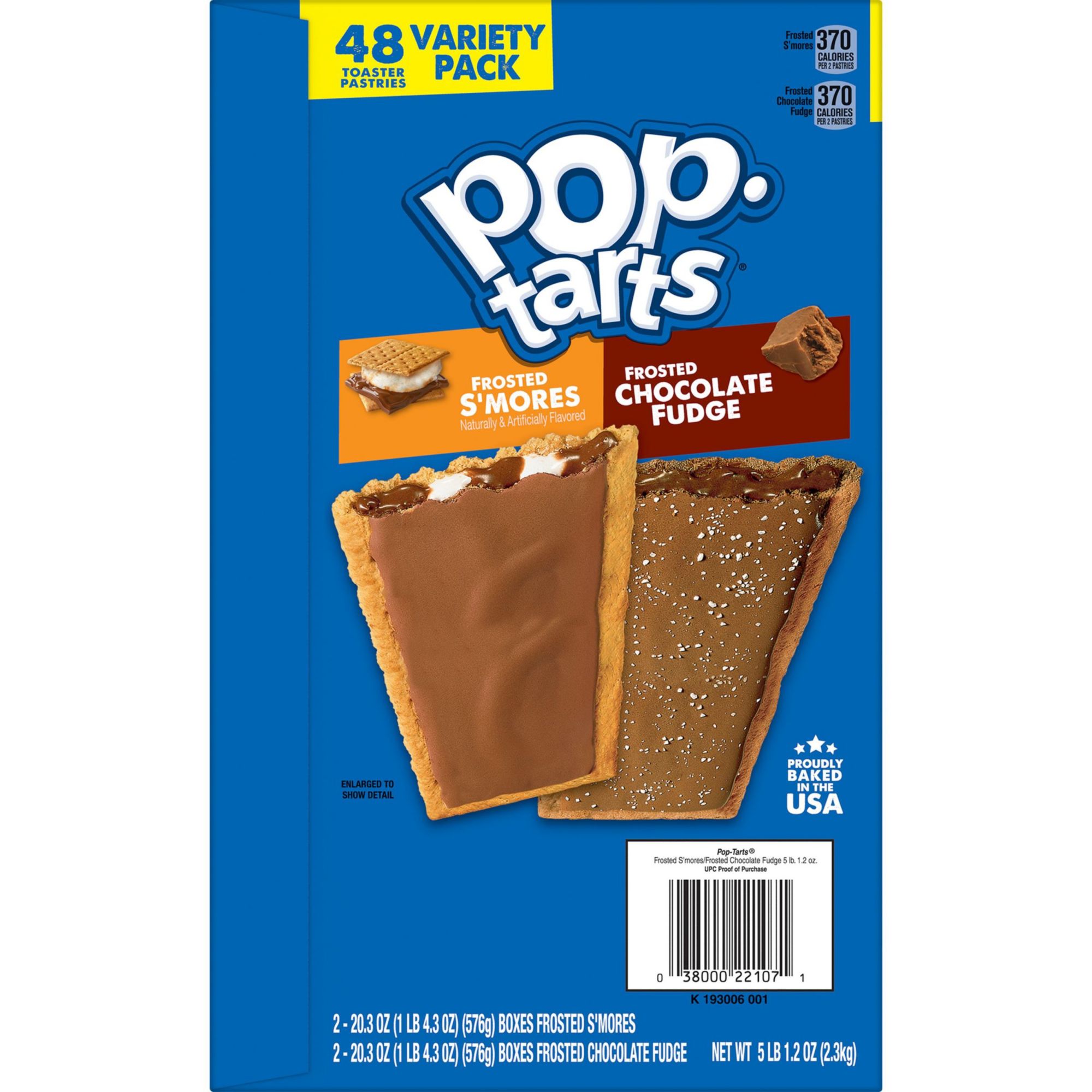Pop-Tarts Frosted S'mores Breakfast Toaster Pastries, 22 oz, 12 Count 