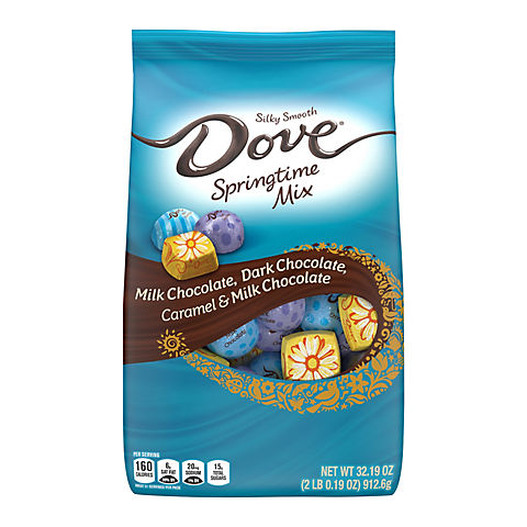 Dove Promises Milk & Dark Chocolate Assorted Easter Candy Springtime Mix, 2 lbs. Bag