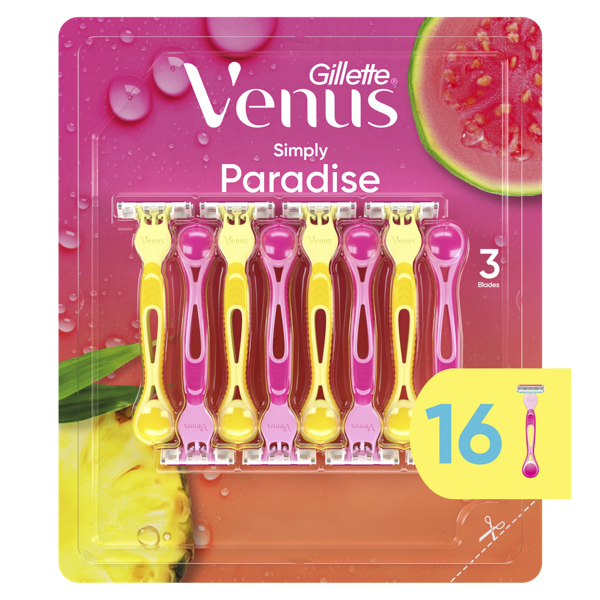 Gillette Venus Women's Tropical Scented 3-Blade Disposable Razors