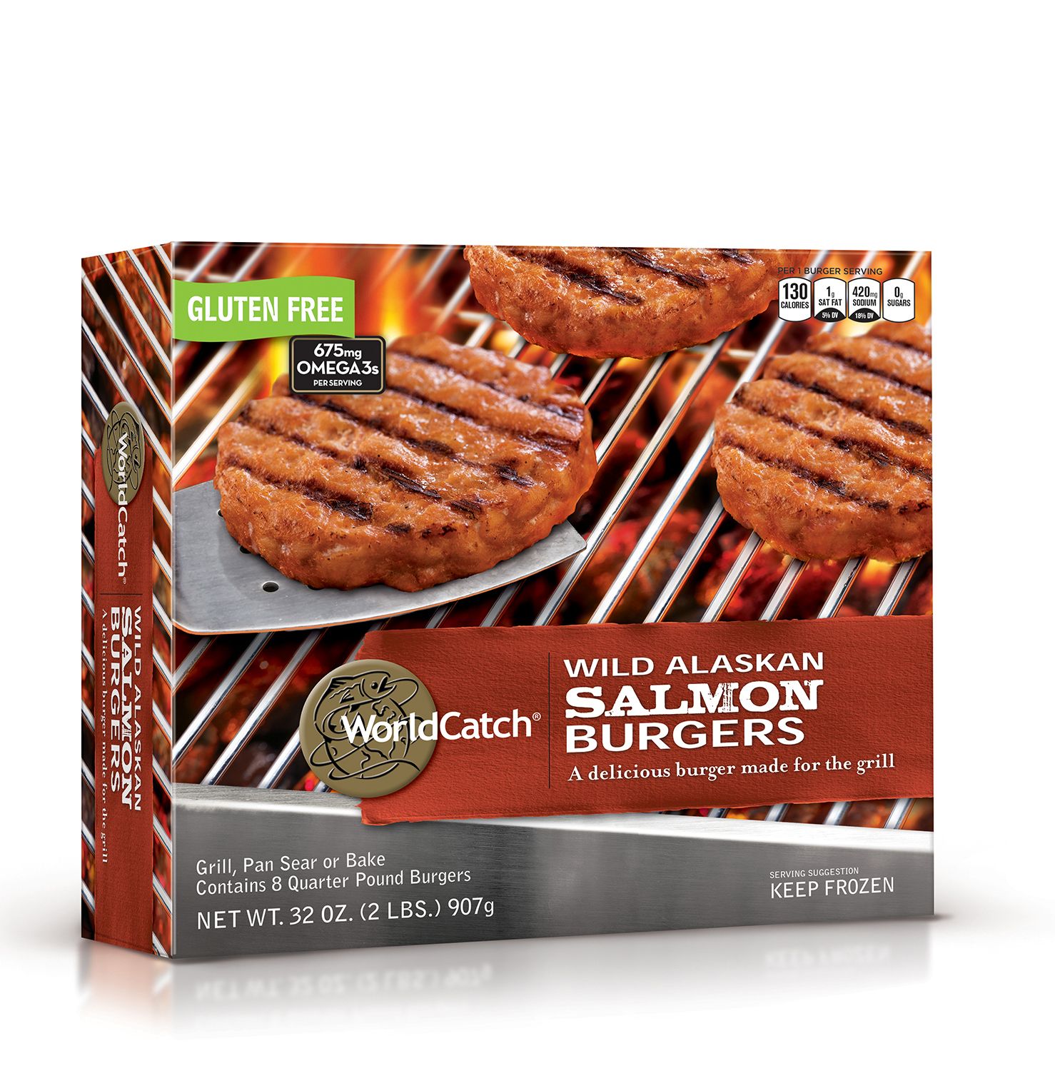 Frozen Salmon Burgers 2-Pack