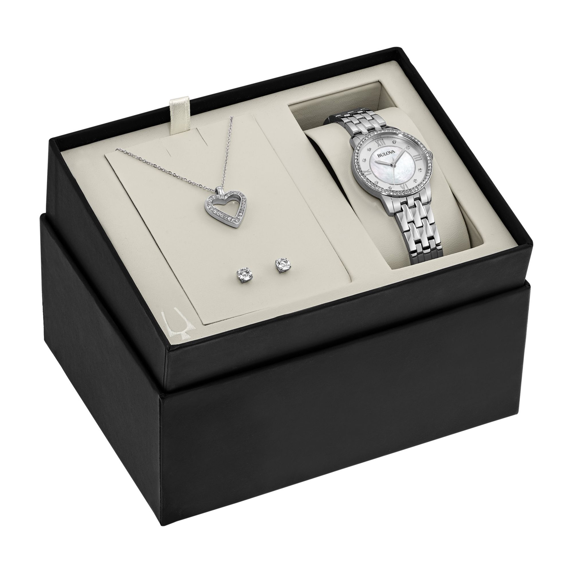 Bulova stainless steel sale crystal watch