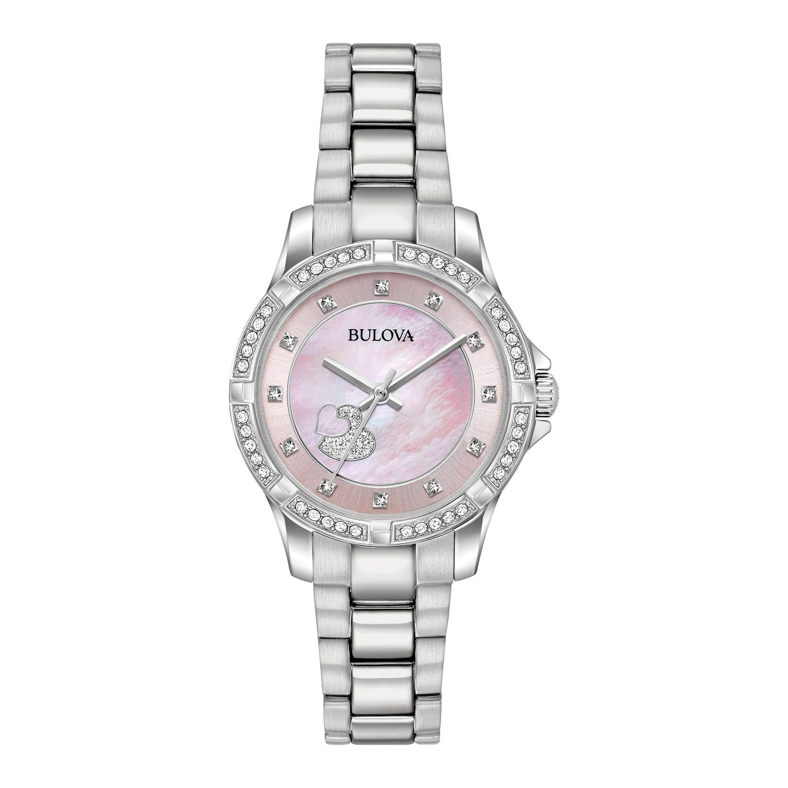 Women's bulova pink dial watch sale