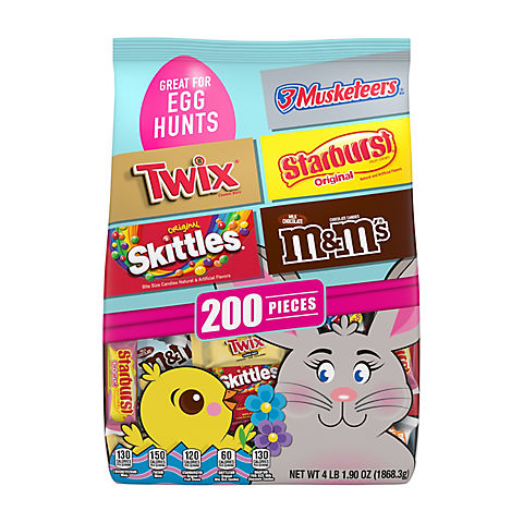M&M's, Twix, Skittles & More Assorted Easter Candy Variety Pack, 200 ct.