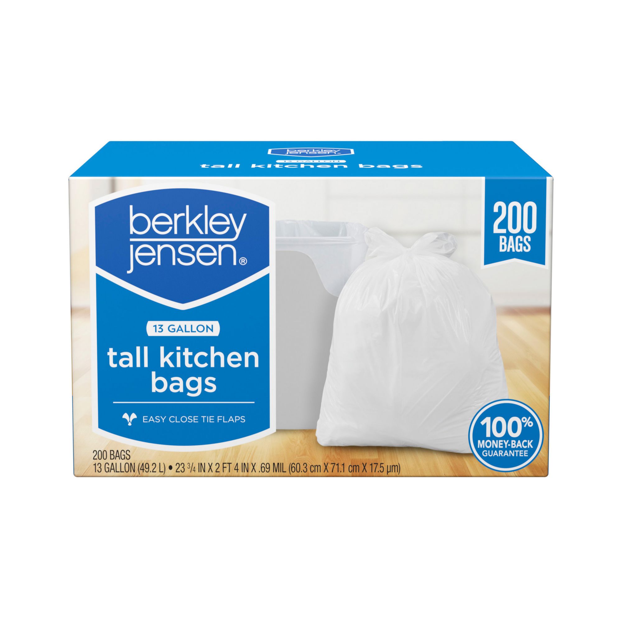 Reli. Tall Kitchen Drawstring Trash Bags 13 Gallon | 500 Count Bulk |  Kitchen Garbage Bags | White | 13 Gallon - 16 Gallon Capacity