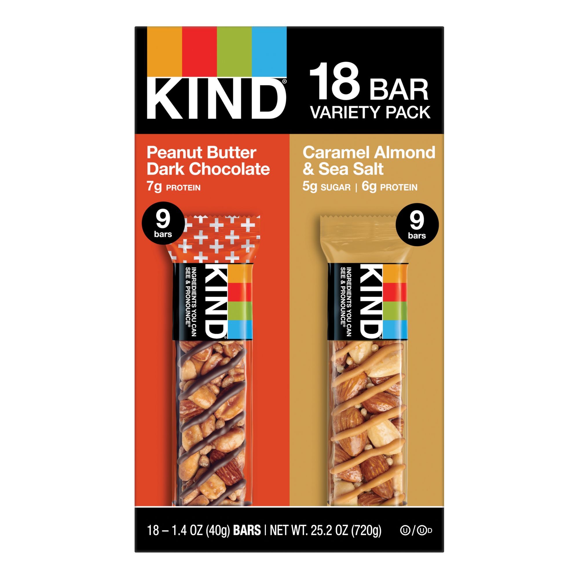 KIND Bars, Peanut Butter Dark Chocolate, Healthy Snacks, Gluten Free, 12  Count