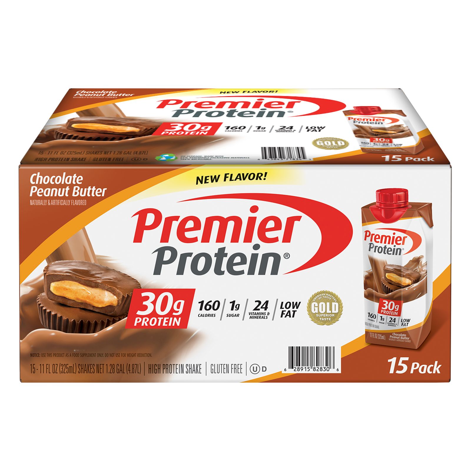 Premier Protein Shake, 30 Grams of Protein, Chocolate, 11 oz, 4 ct