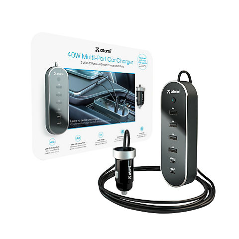 Atomi 40W Multi-Port Car Charger