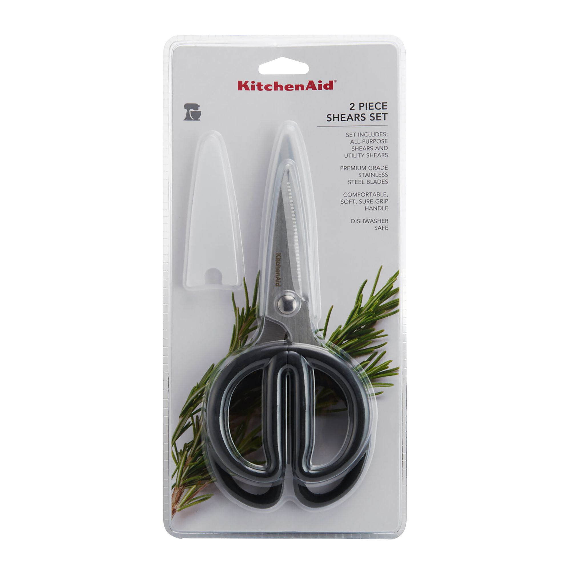 KitchenAid All-Purpose Shears Stainless Steel Scissors Black Gray