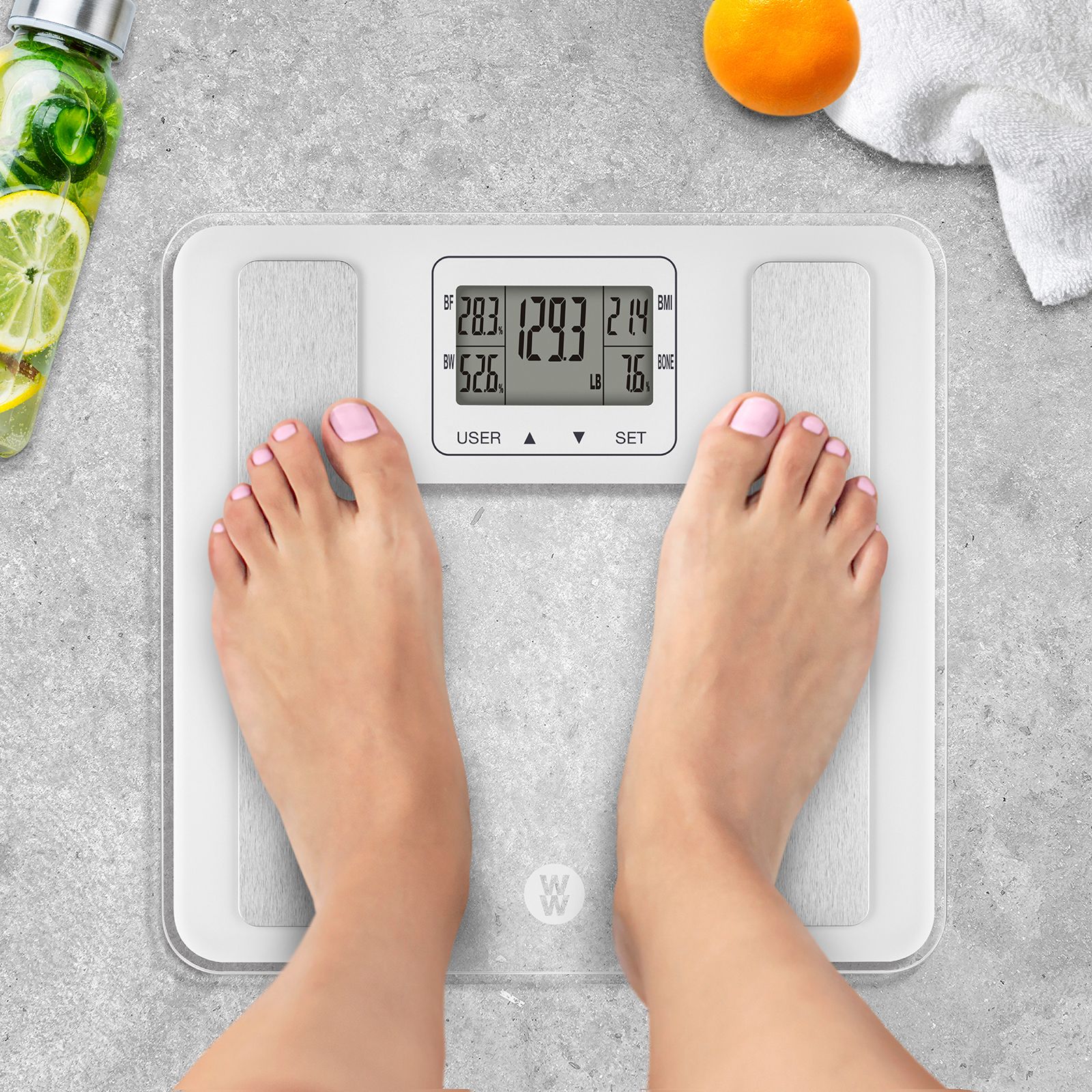 Bluetooth Weight Scale Gray - Weight Watchers