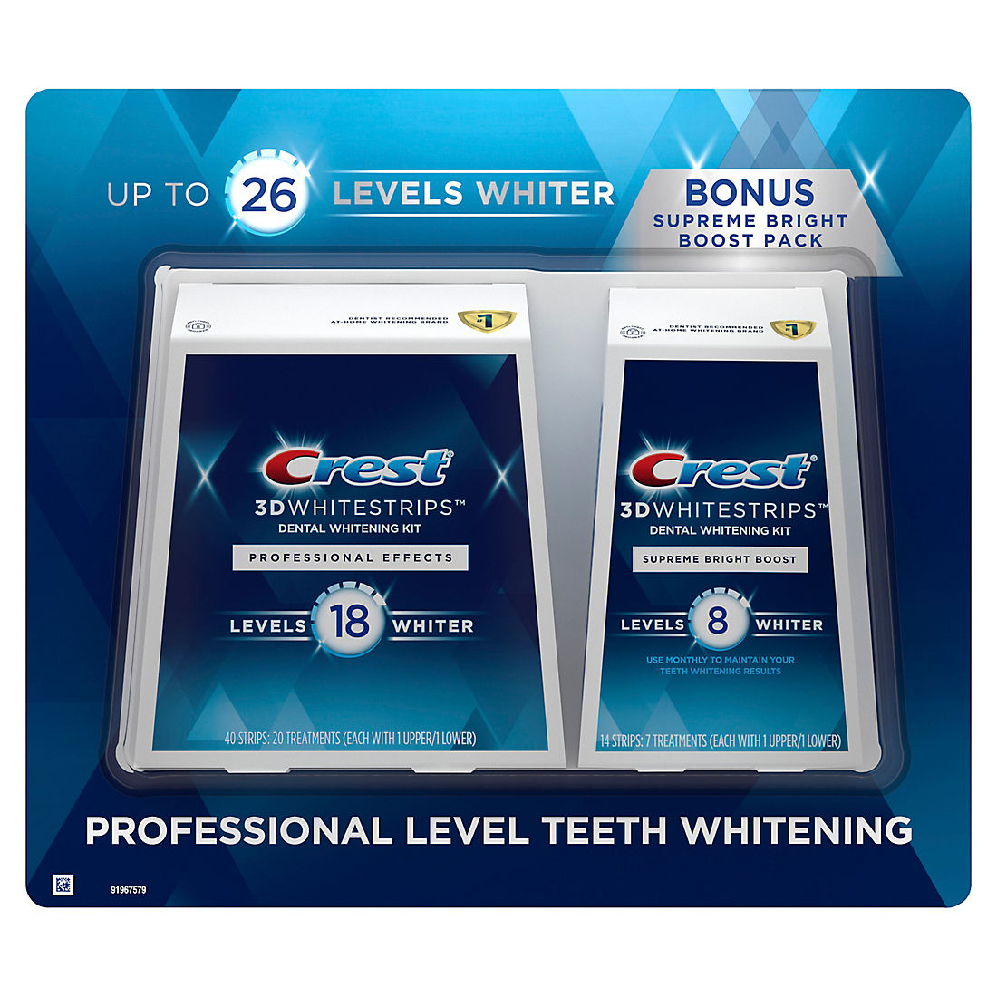 Crest 3D Whitestrips 22 Count Pack Professional Effects Teeth Whitening Strip Kit 44 Strips 