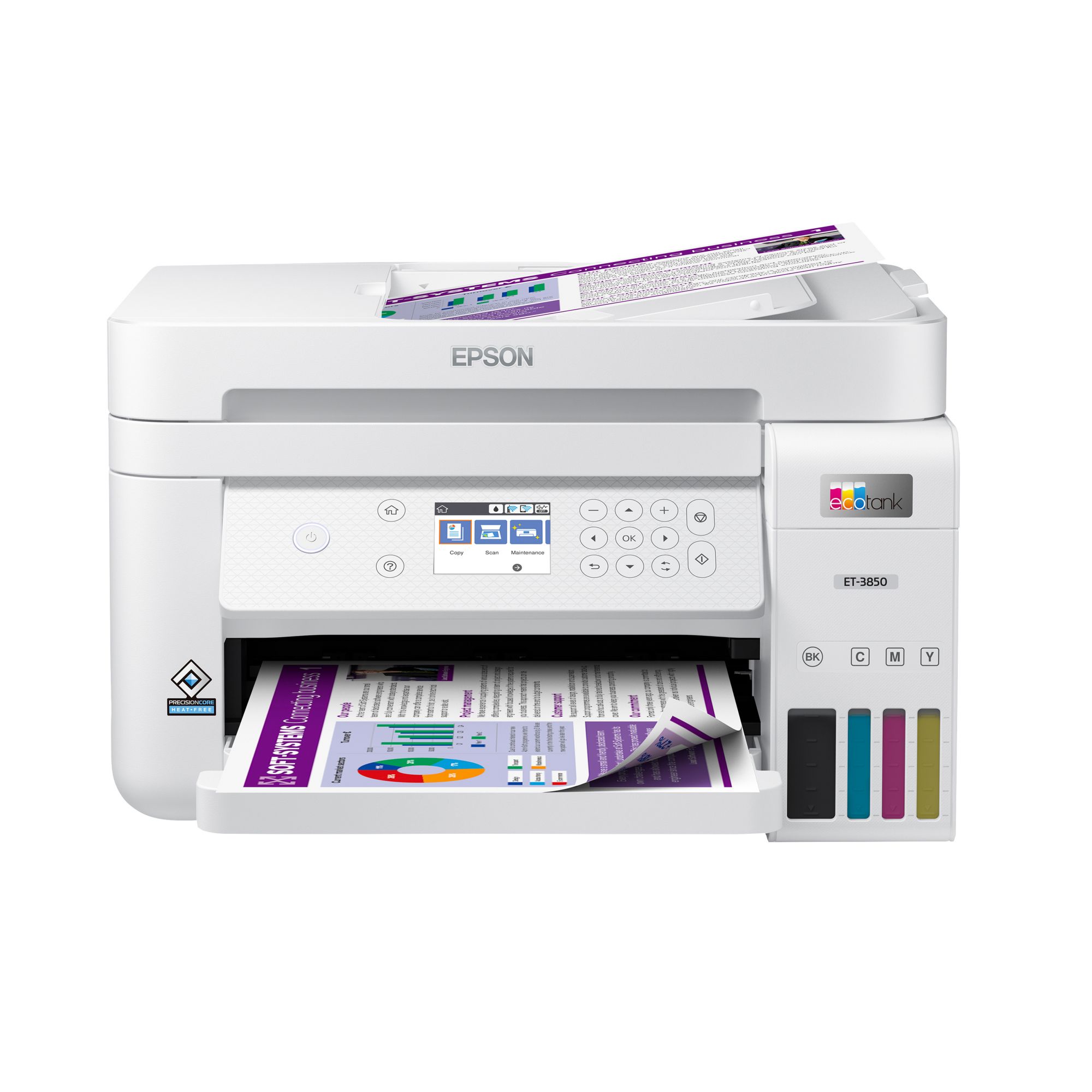 Epson EcoTank ET-3850 Wireless Color All-in-One Supertank Printer with  Scanner 10343965447 