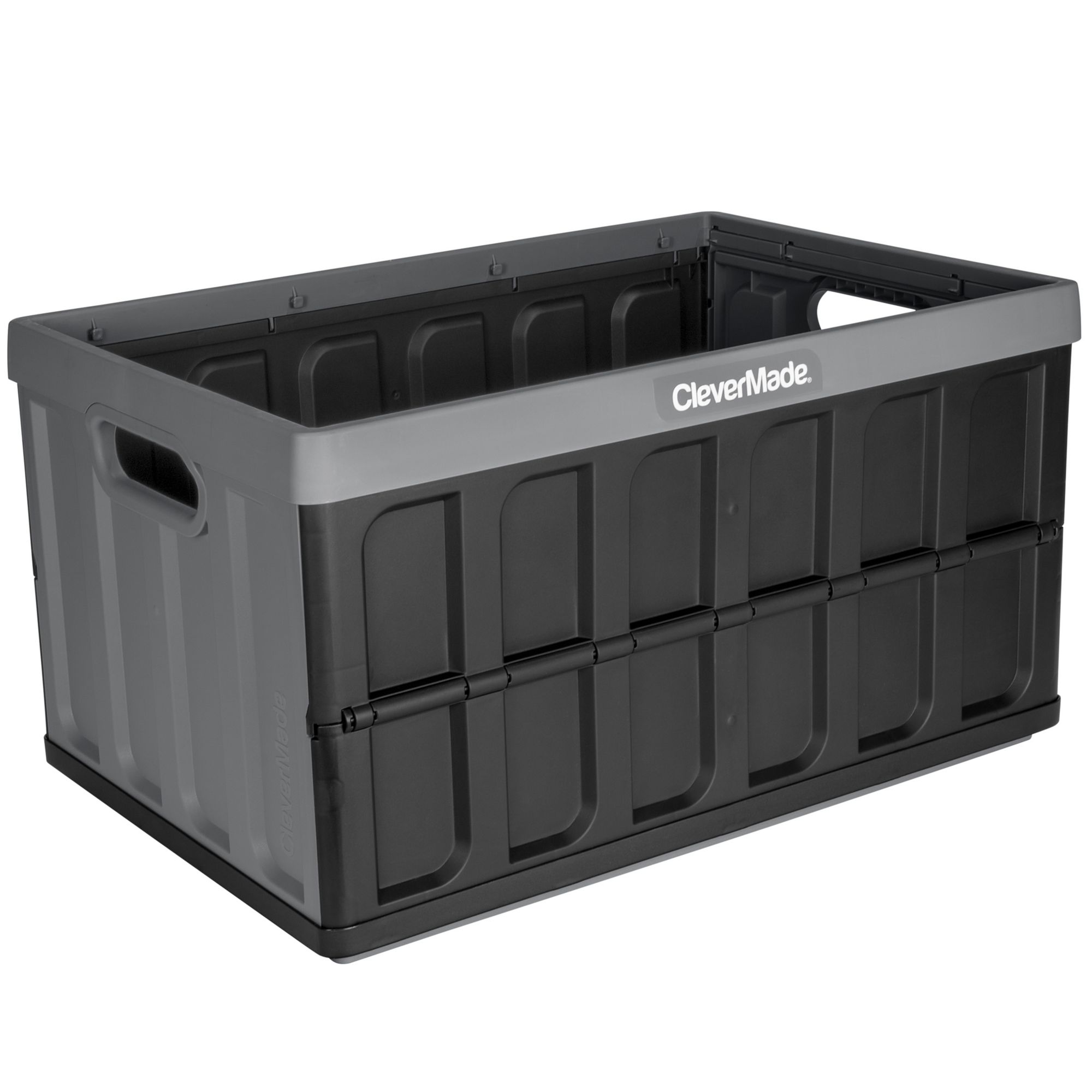 CleverMade Durable Stackable 62L Collapsible Storage Bins, Royal