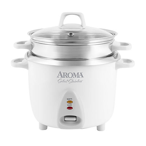 AROMA 14-Cup Cooked 3 Qt. Select Stainless Rice Grain Cooker  ARC-757-1SG