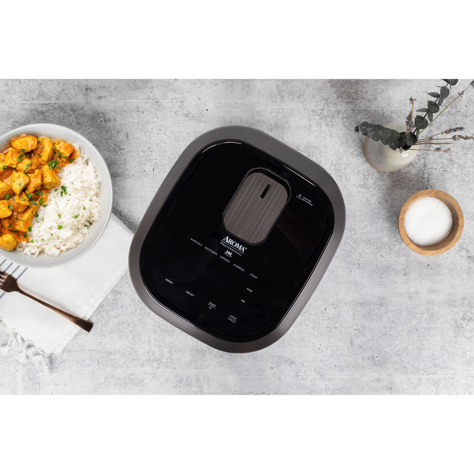 AROMA Professional 12-Cups Cooked 3 Qt. 360 Induction Rice Cooker & Multicooker  ARC-7606B