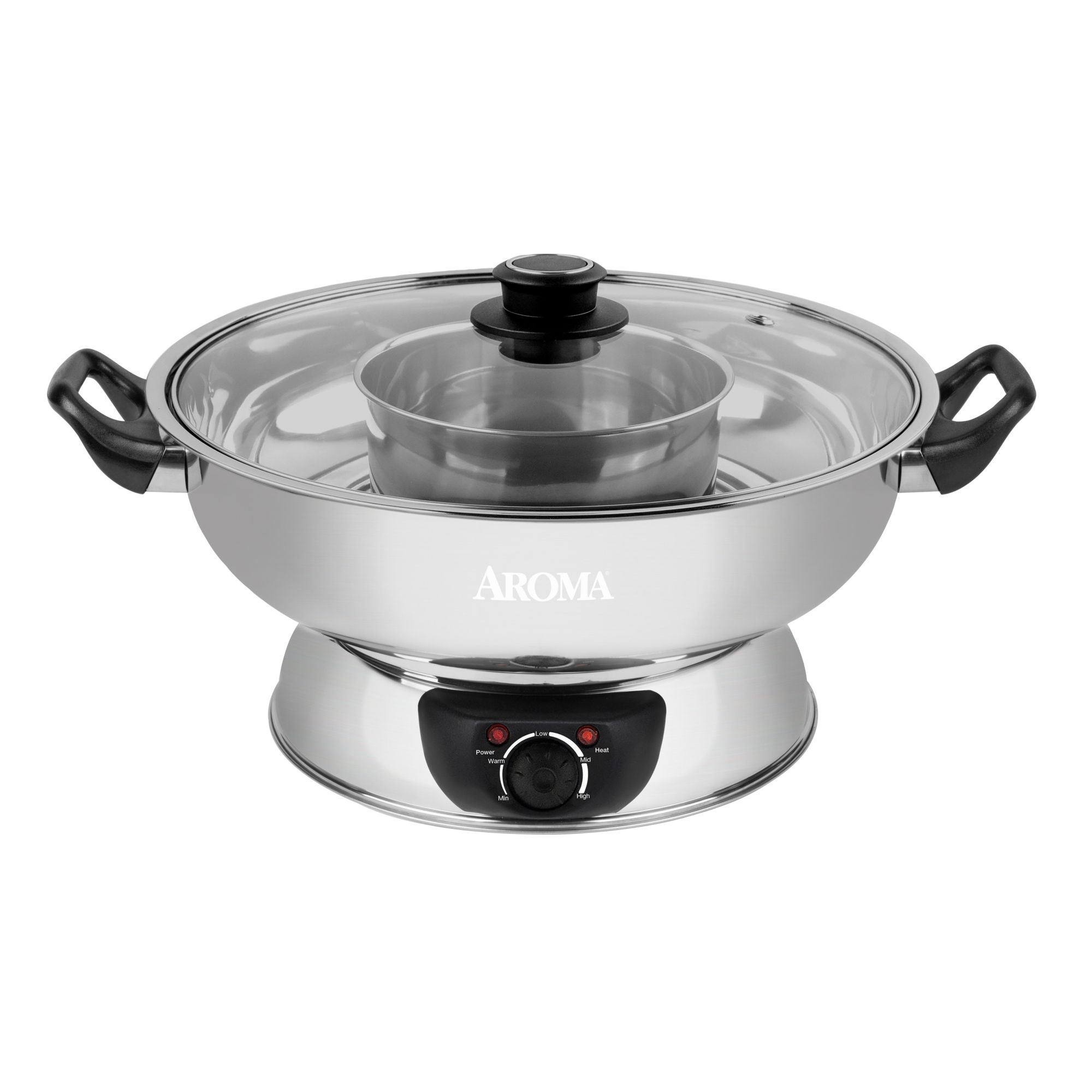 Aroma Stainless Steel Dual-Sided Electric Hot Pot 5Qt ASP-610 1 count