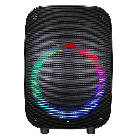 QFX 8" Rechargeable Bluetooth Speaker with LED Party Lights