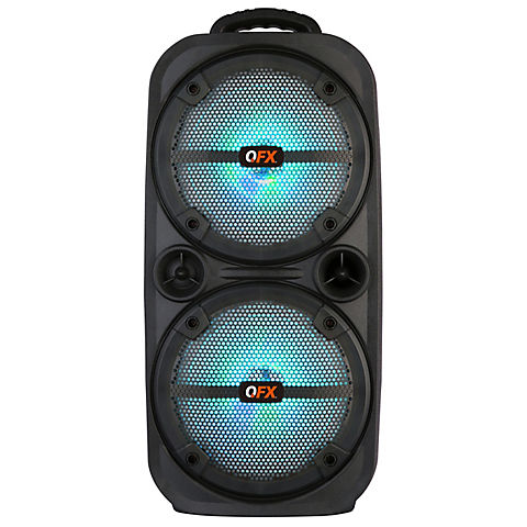 QFX 2" x 8" Bluetooth Speaker with Stand and Mic