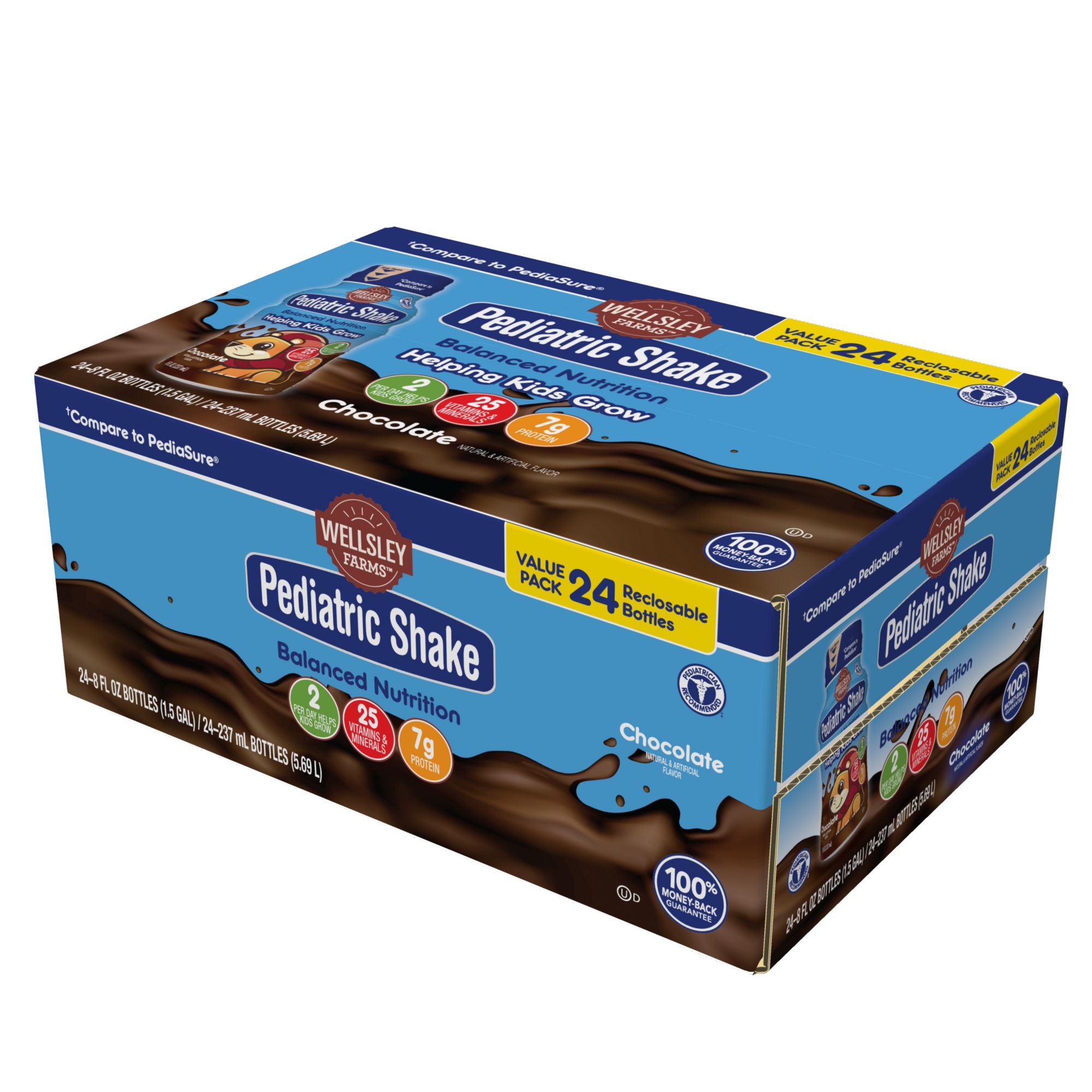 8 pack Pediasure Chocolate 237ml