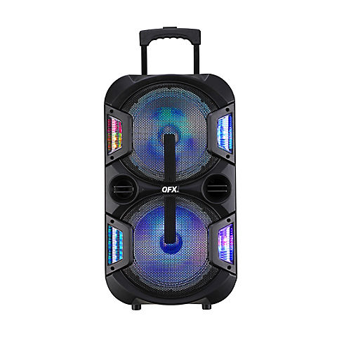 QFX 2" x 10" Bluetooth Rechargeable Speaker with Party Lights