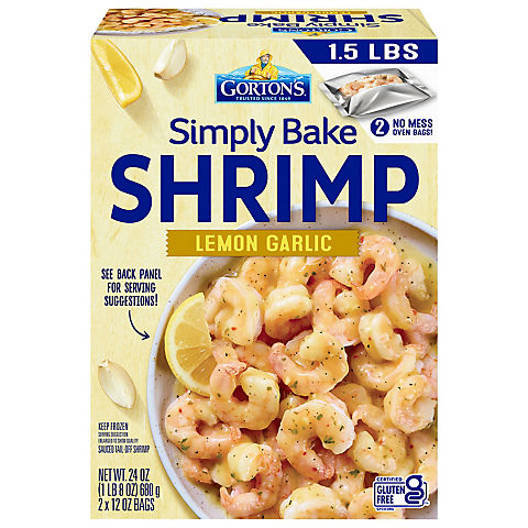 Gorton's Simply Bake Lemon Garlic Shrimp, 2 ct./12 oz.