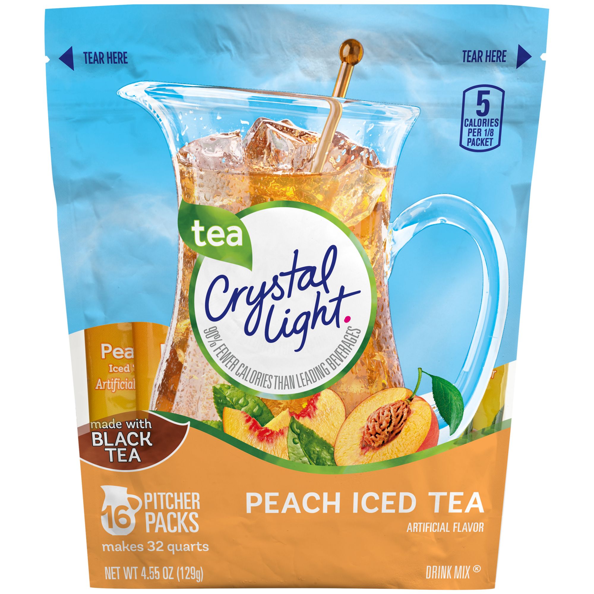 Crystal Light Peach Tea Sticks, 16 ct./32 qt.