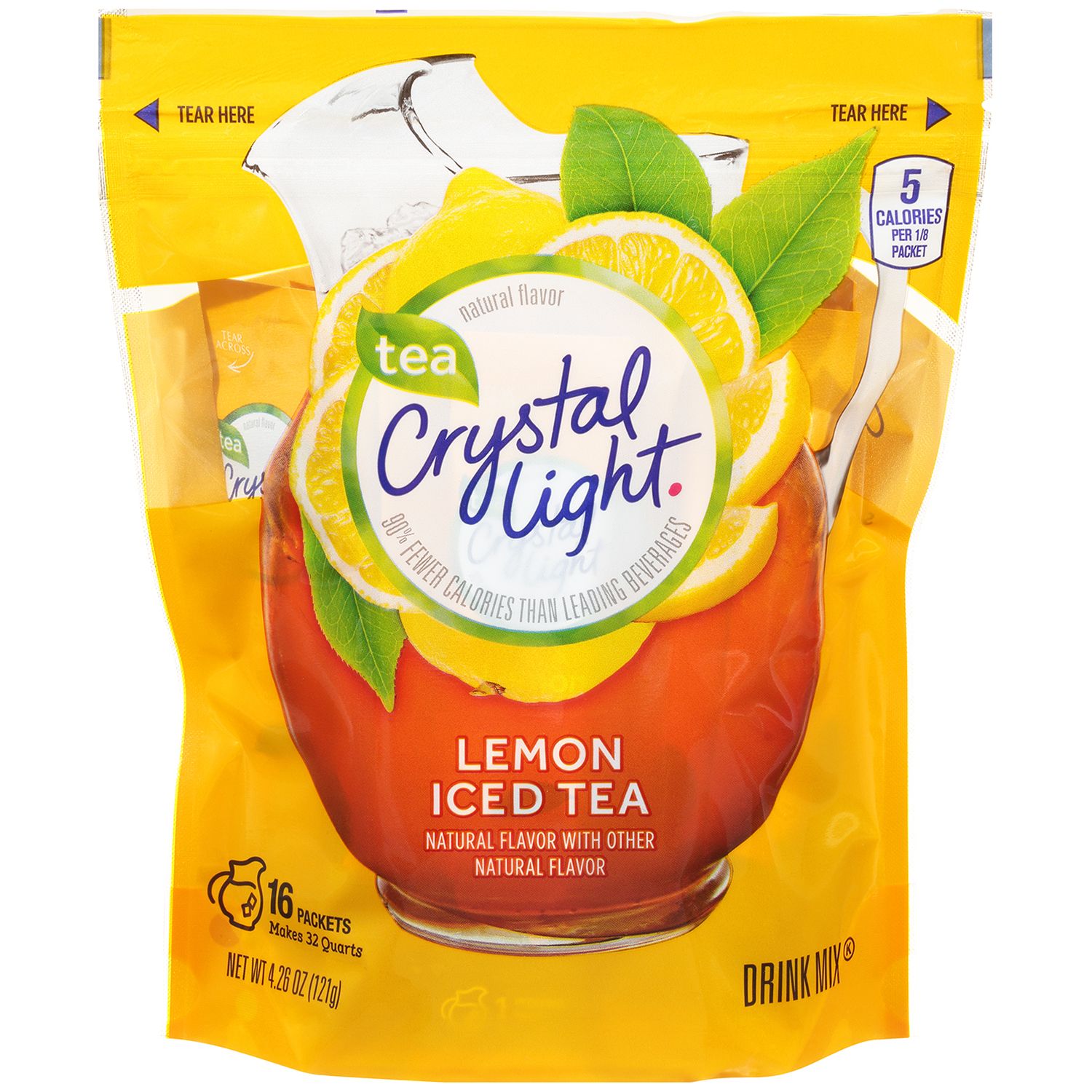 Crystal Light Natural Lemonade 16 Pitcher Packs Makes 32 Quarts