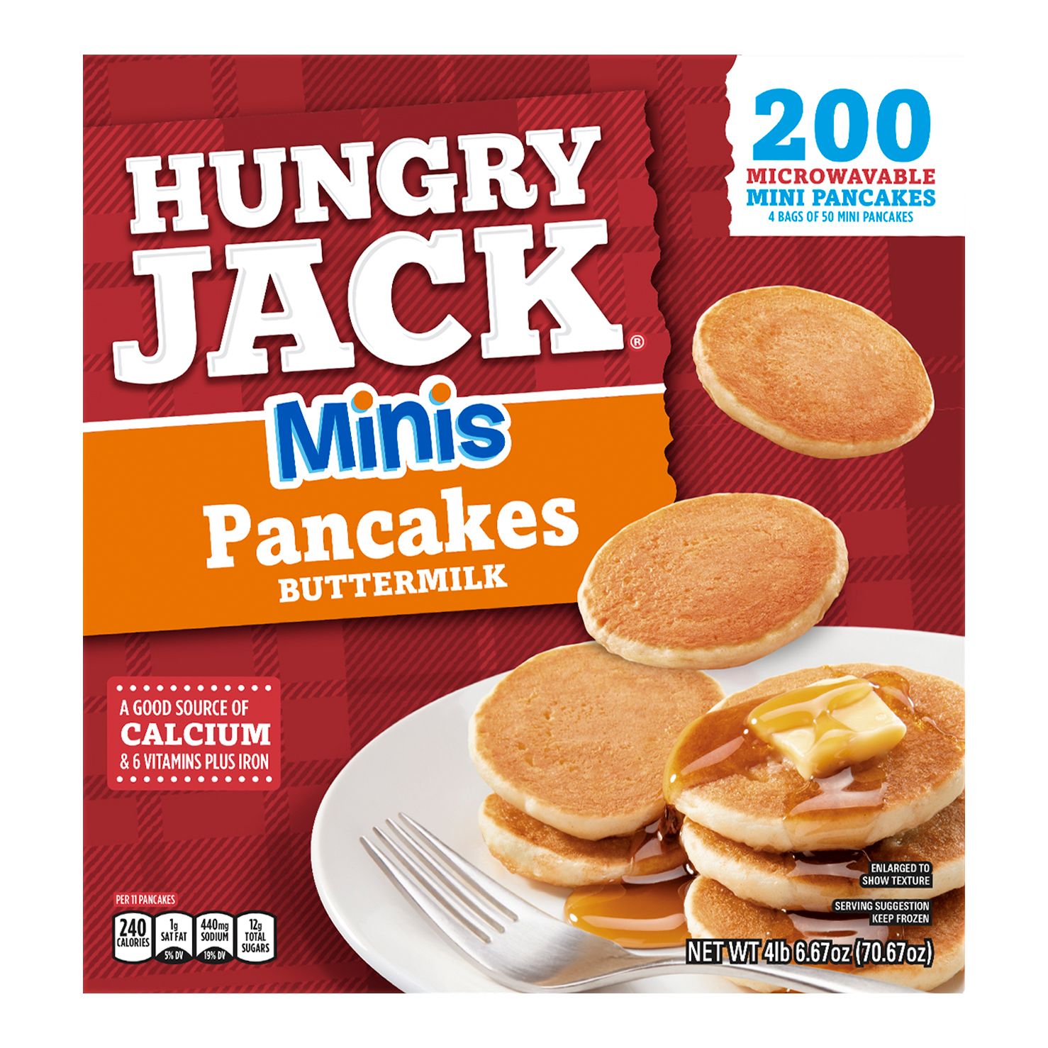 Hungry Jack Buttermilk Mini Pancakes, 200 ct. - BJs Wholesale Club