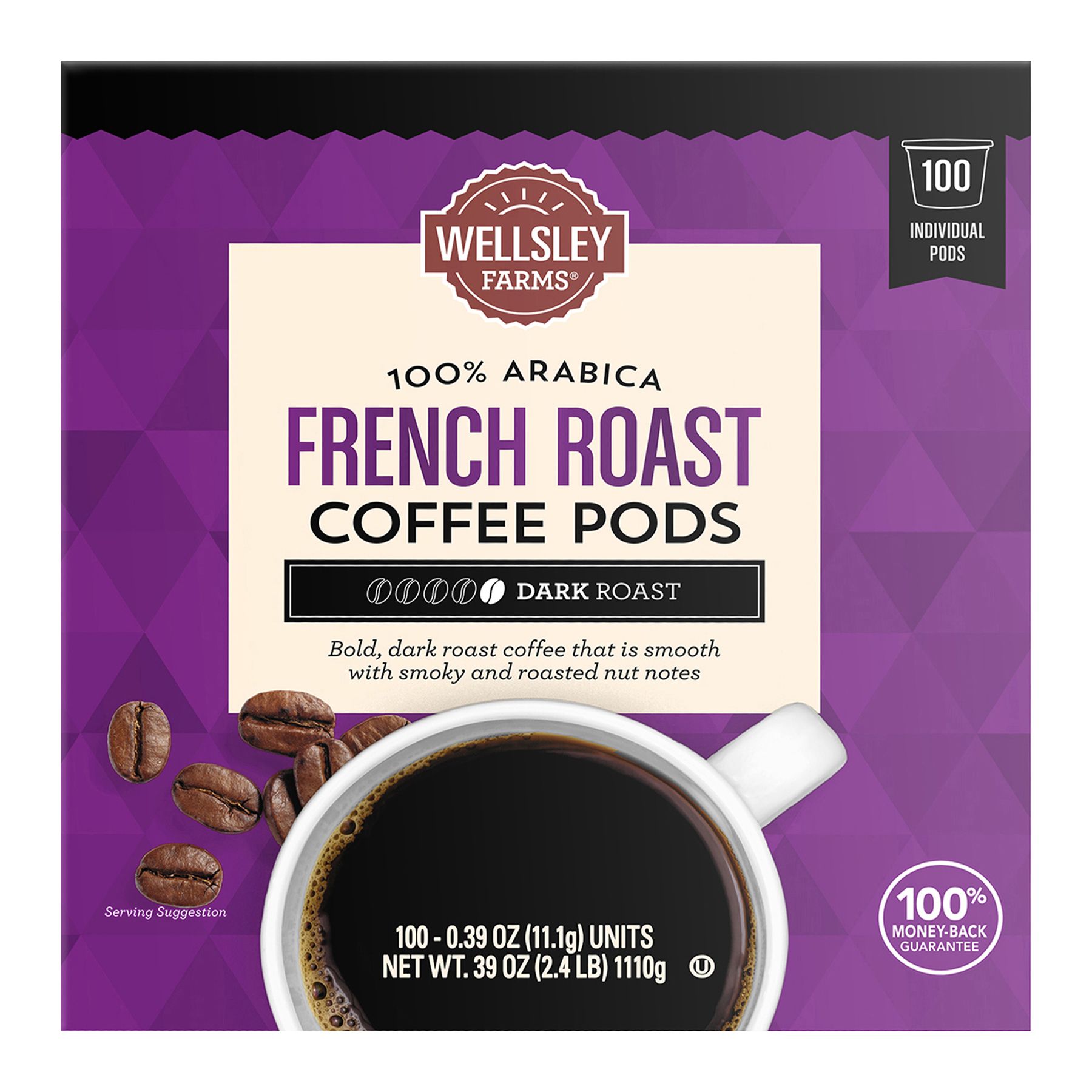 Wellsley Farms French Roast Coffee Pods, 100 ct.