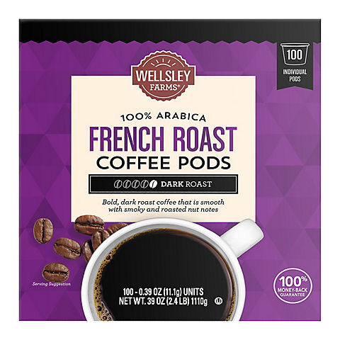 Wellsley Farms French Roast Coffee Pods, 100 ct.